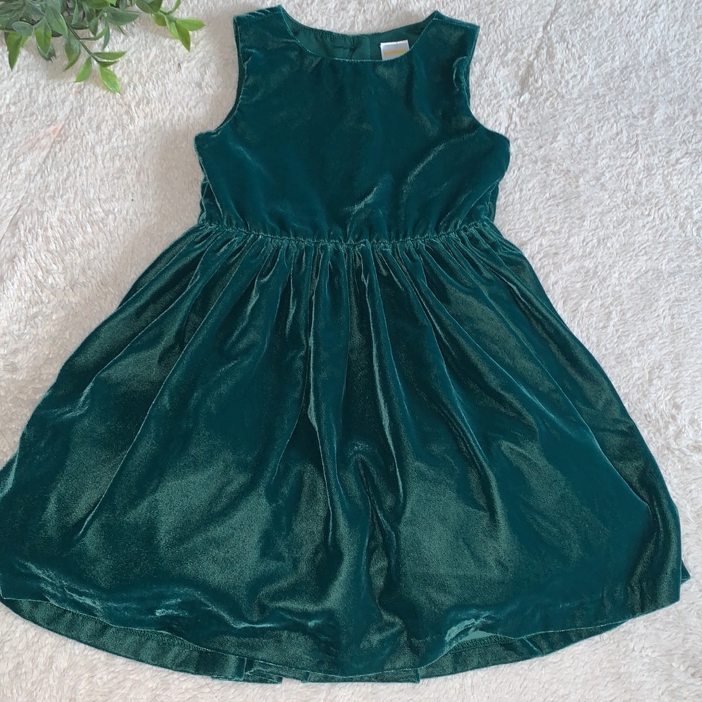 Gymboree Velvety Green Tank Dress 3T - Picture 1 of 13